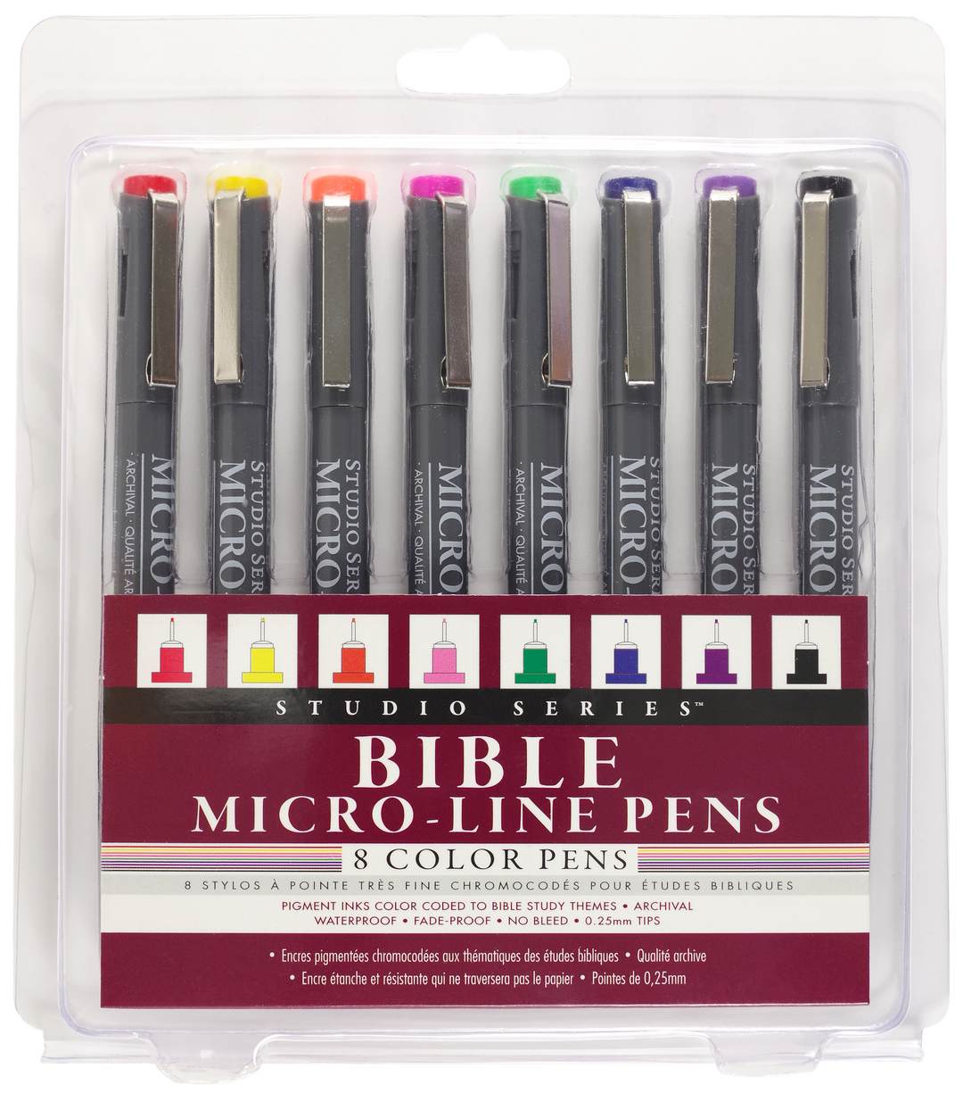 Peter Pauper Press - Bible Micro-Line Color Pens (Set of 8 Pens),Bible Micro-Line Color Pens (Set of 8 Pens)