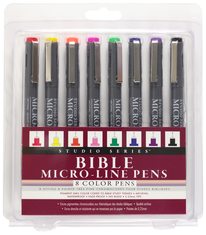 Peter Pauper Press - Bible Micro-Line Color Pens (Set of 8 Pens),Bible Micro-Line Color Pens (Set of 8 Pens)