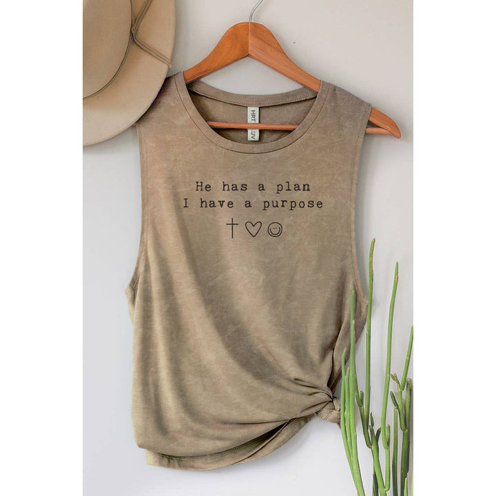HE HAS A PLAN MINERAL GRAPHIC TANK TOP