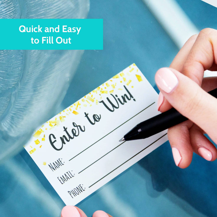 T Marie - 600 Raffle Tickets 3.5”x2” - Enter to Win Entry Form Cards
