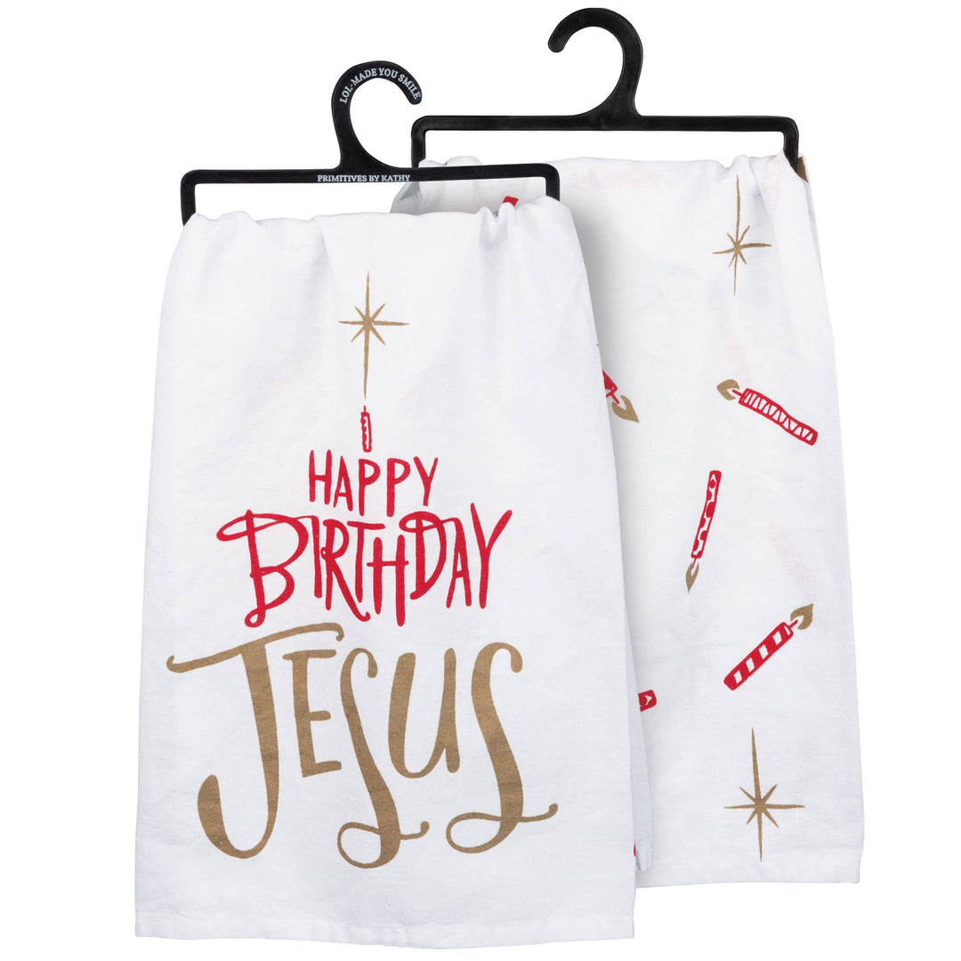 Primitives by Kathy - Happy Birthday Jesus Kitchen Towel