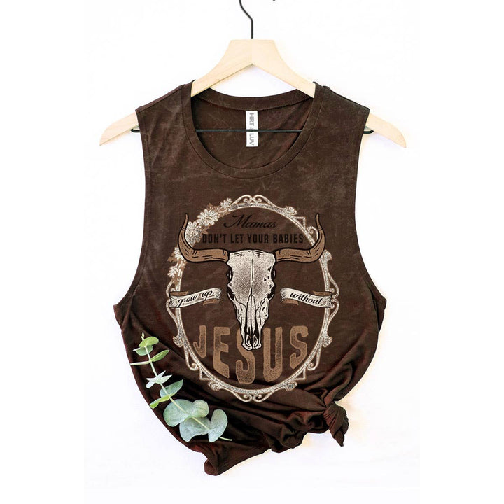 MAMAS JESUS MINERAL GRAPHIC TANK TOP