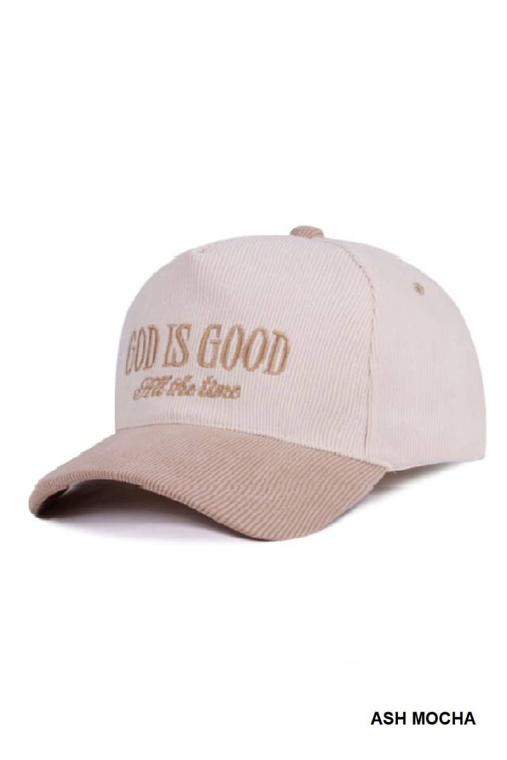 42POPS - `Jesus Lettering Two Tone Corduroy Cap
