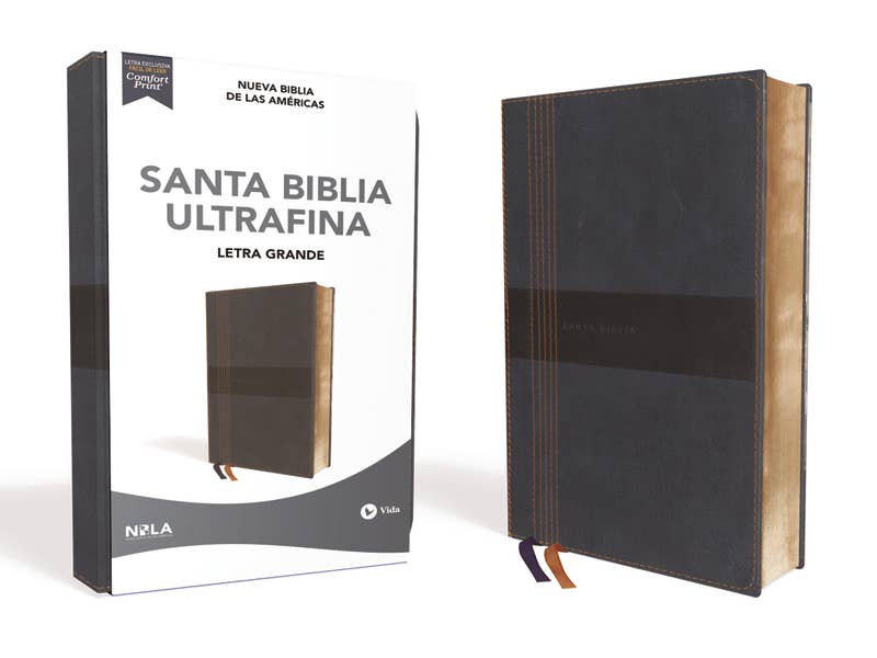 HarperCollins Christian Publishing - NBLA, Santa Biblia, Ultrafina Letra grande Leathersoft Azul