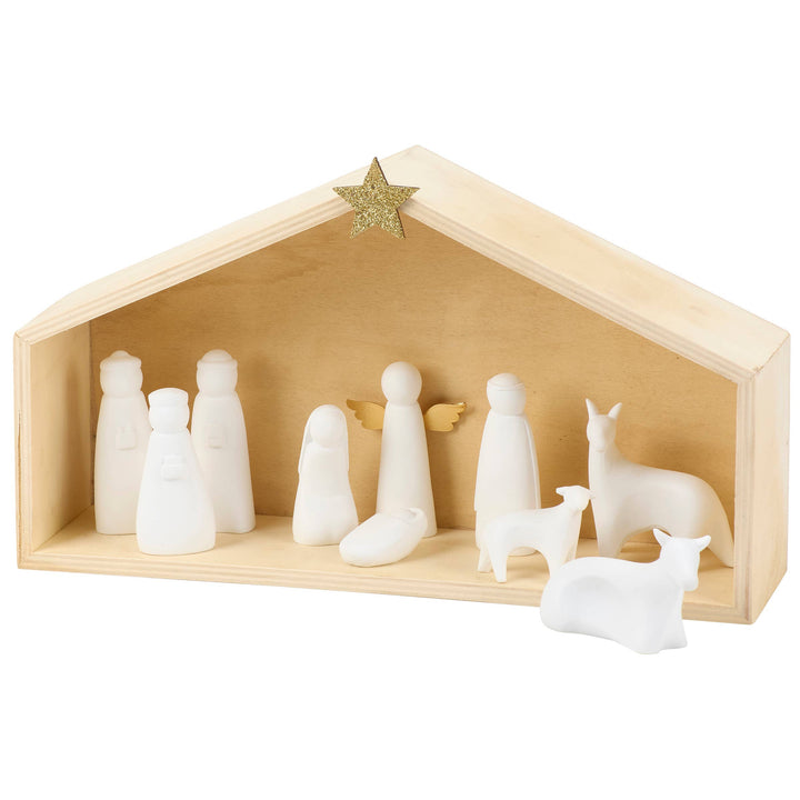 Primitives by Kathy - Stoneware Nativity Sitter
