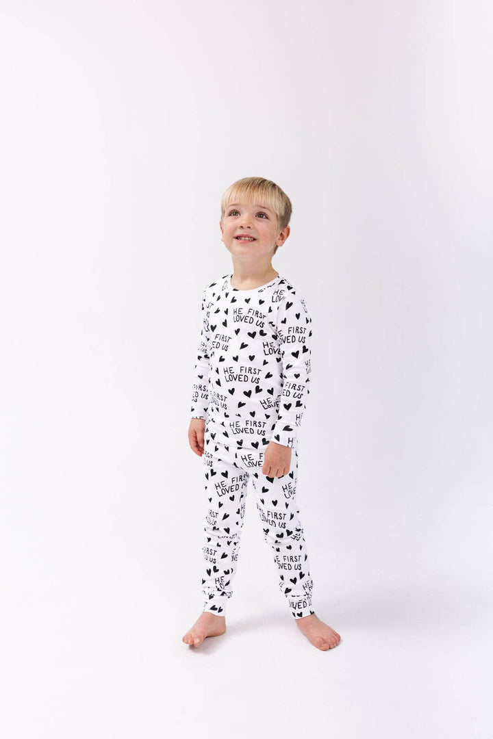 Holy Pals - He First Loved Us PJ Long Sleeve Set Cotton
