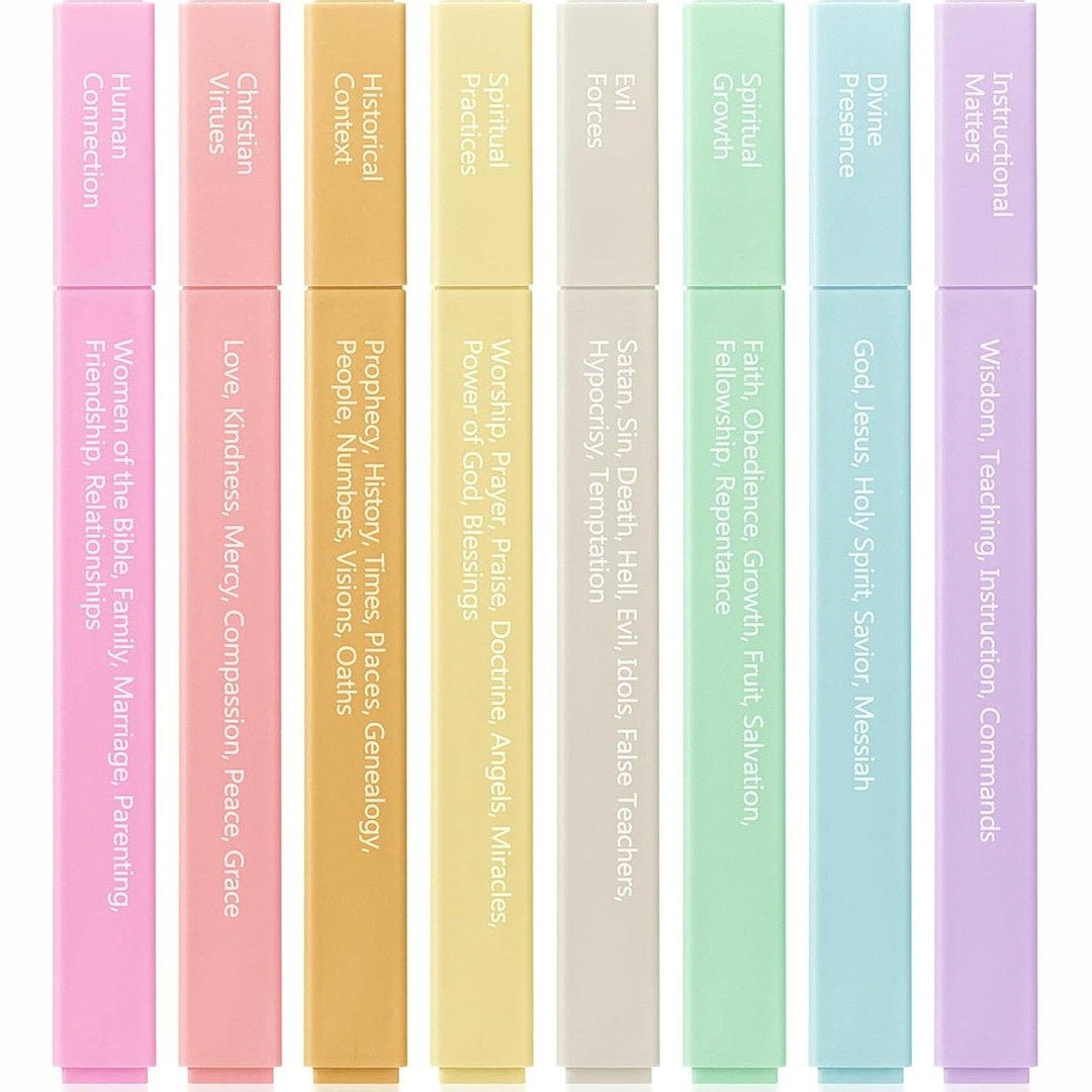 Mr. Pen - Bible Highlighters Color Coding 8 Pack