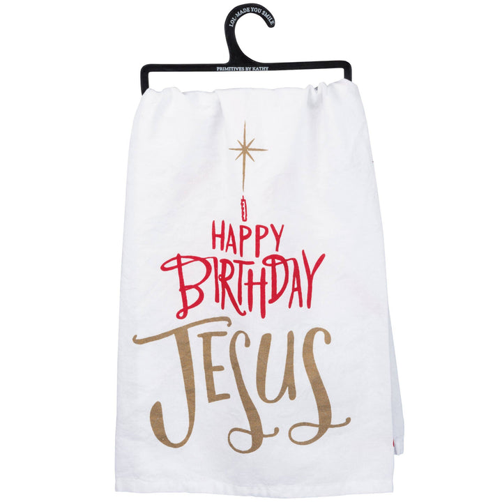Primitives by Kathy - Happy Birthday Jesus Kitchen Towel
