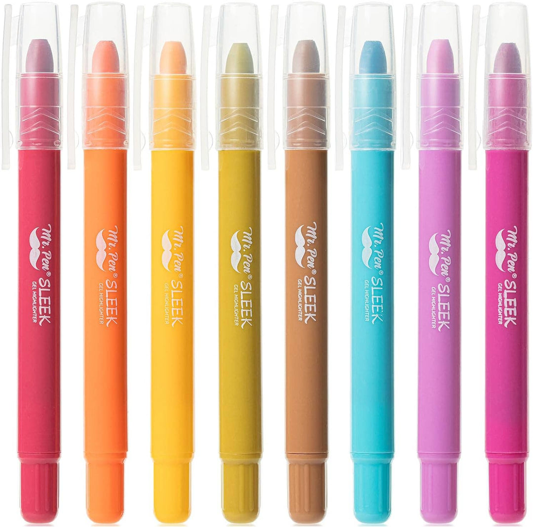 Mr. Pen - Gel Bible Highlighters 8 Pack No Bleed