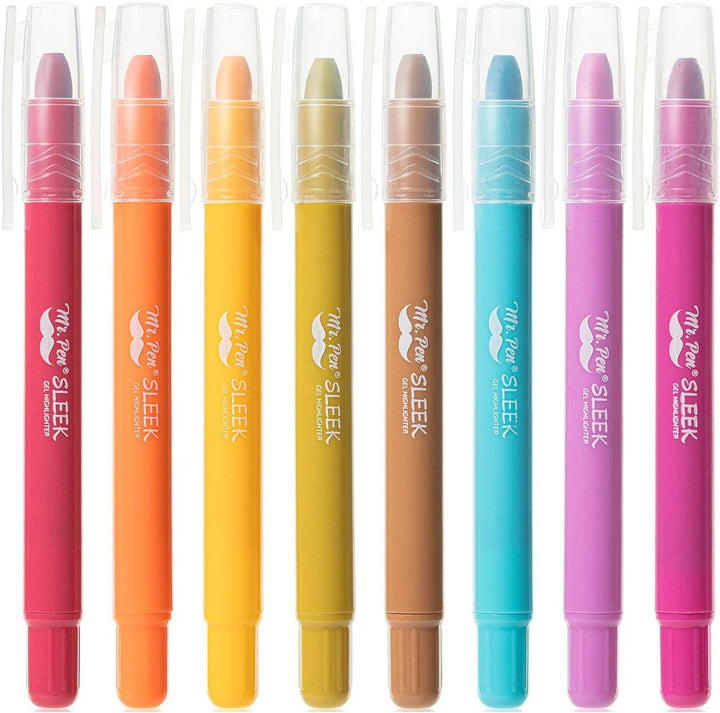 Mr. Pen - Gel Bible Highlighters 8 Pack No Bleed