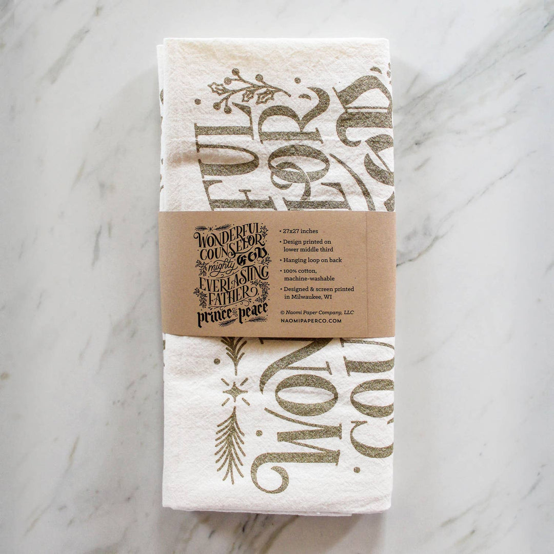 Naomi Paper Co. - Wonderful Counselor Christmas Tea Towel