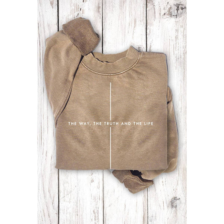 HRTandLUV - THE WAY THE TRUTH THE LIFE MINERAL GRAPHIC SWEATSHIRTS