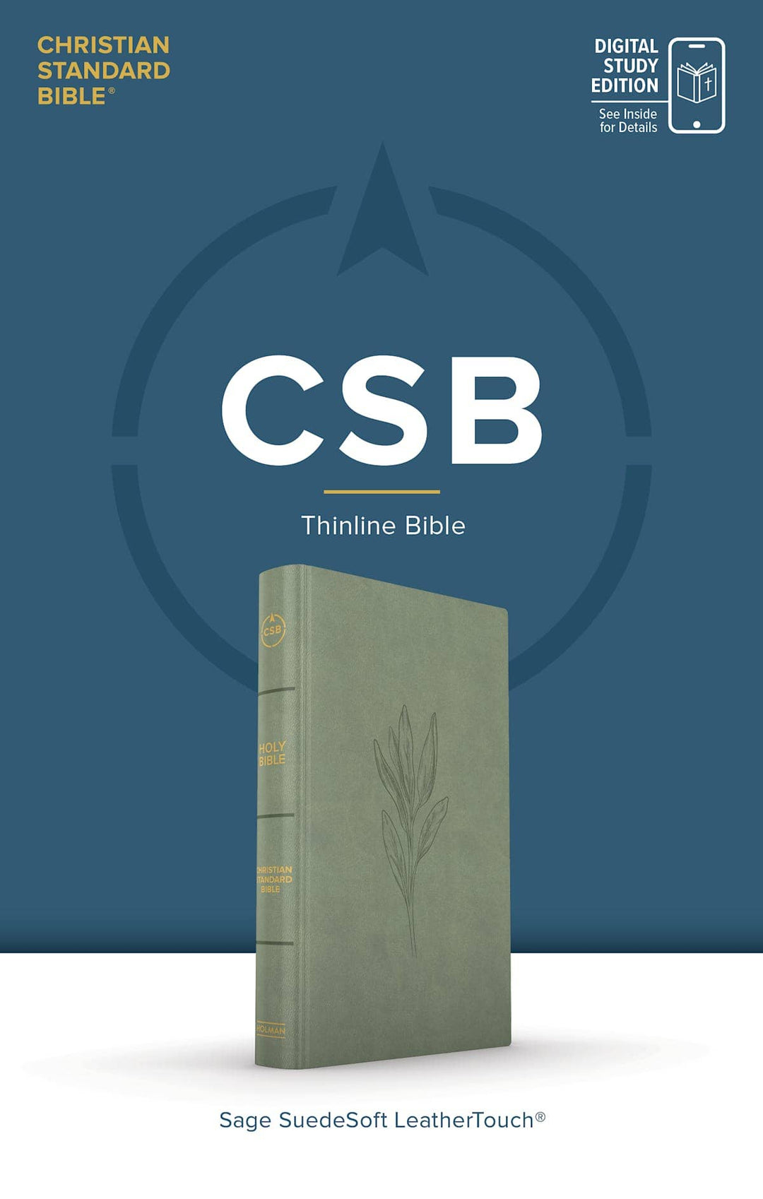 Lifeway - CSB Thinline Digital Study Bible, Sage SuedeSoft