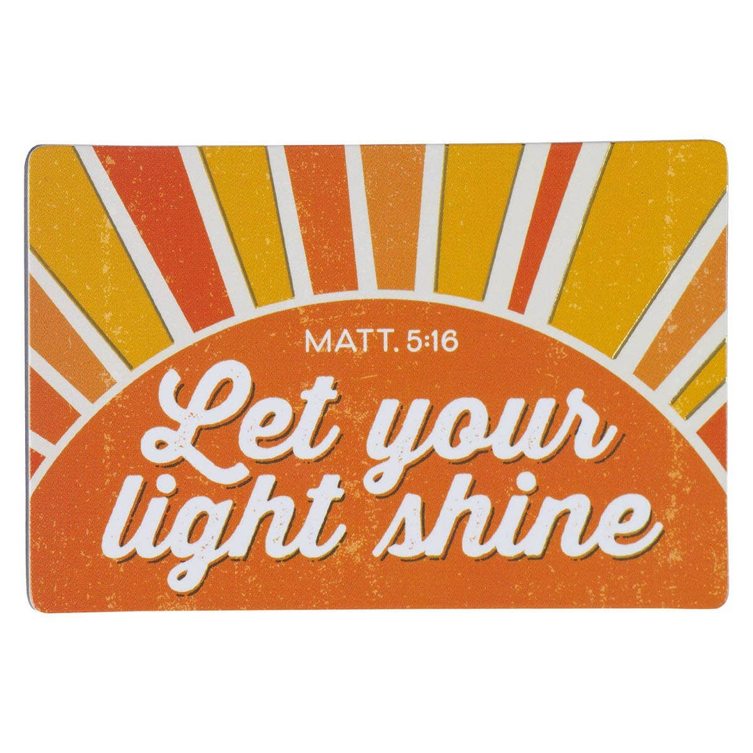 Christian Art Gifts - Magnet Sun Let Your Light Shine Matt. 5:16