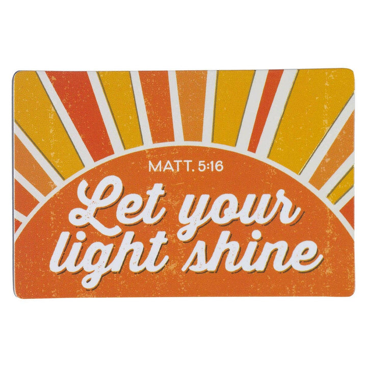 Christian Art Gifts - Magnet Sun Let Your Light Shine Matt. 5:16
