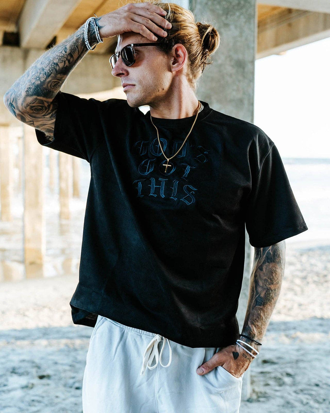 In God We Must - Gold Cross Necklace