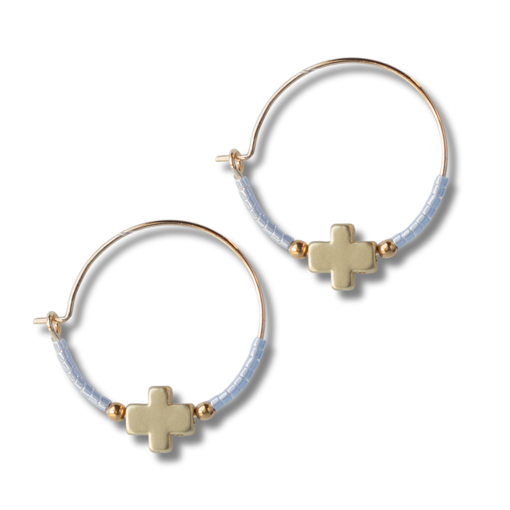 Faithful Earrings-Sky Blue