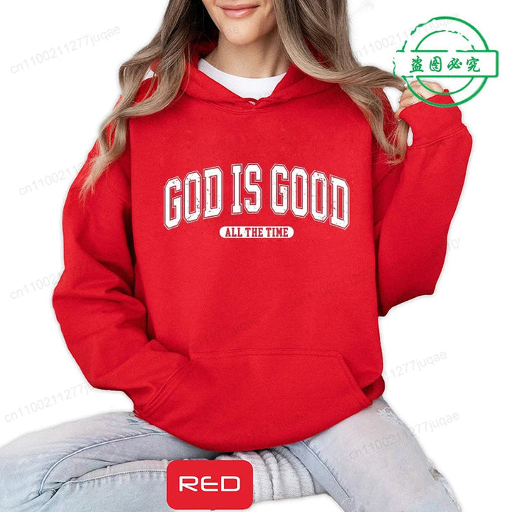 Retro Christian Sweatshirt,God Is Good All the Time Hoodie