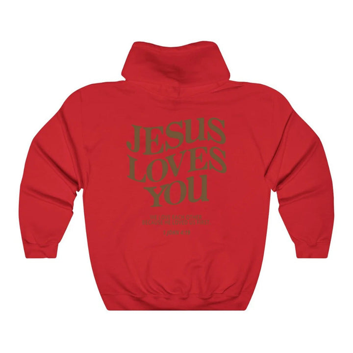 Jesus Loves You Hoodie Christian Hooded Sweatshirt Jesus s Christian Merch
