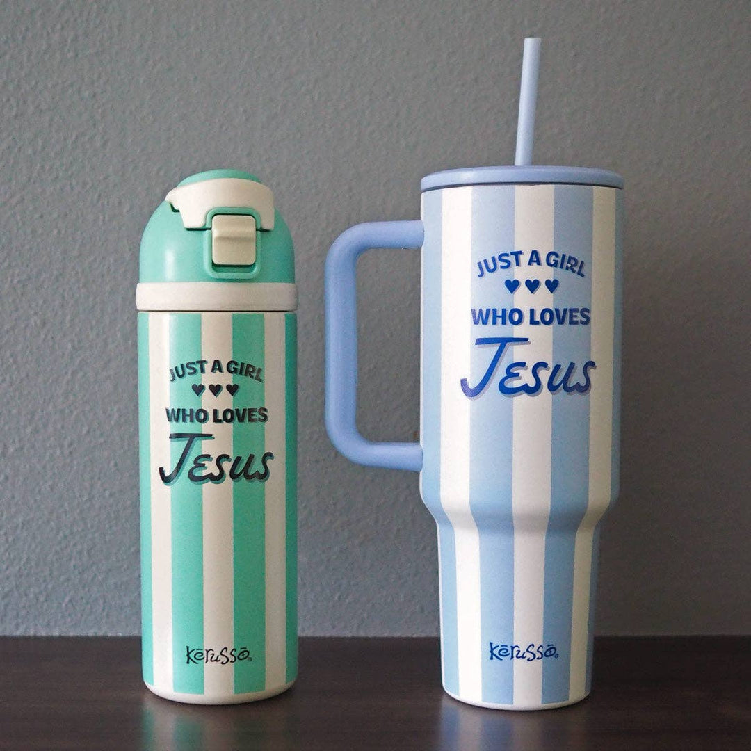 Kerusso - Kerusso 40 oz Stainless Steel Mug With Straw Just A Girl