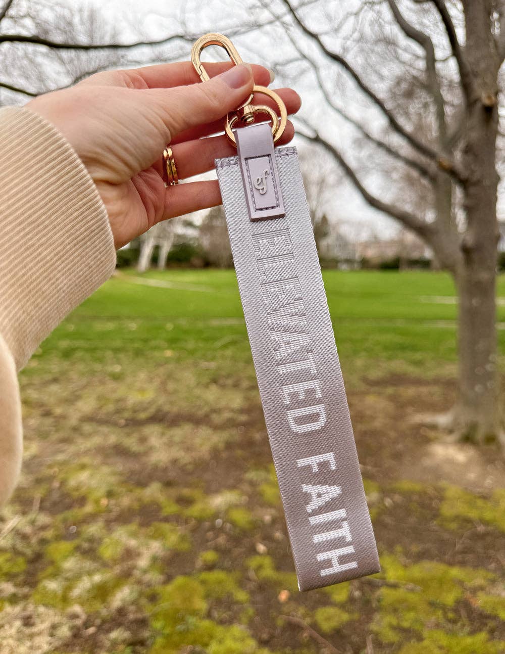 Elevated Faith - Lavender Oversized Logo Keychain