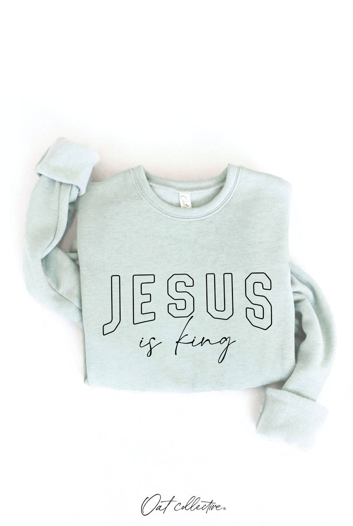 JESUS IS KING Graphic Sweatshirt - Relaxed Fit