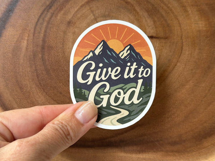 Missional Merch - Give It To God | Christian Sticker | Bible Stickers Bulk