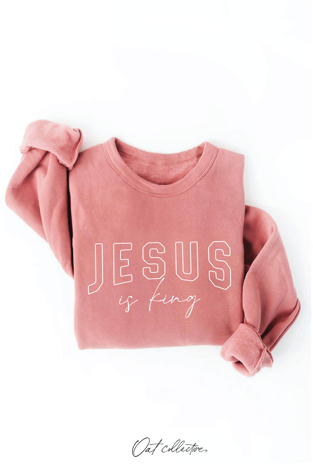 JESUS IS KING Graphic Sweatshirt - Relaxed Fit