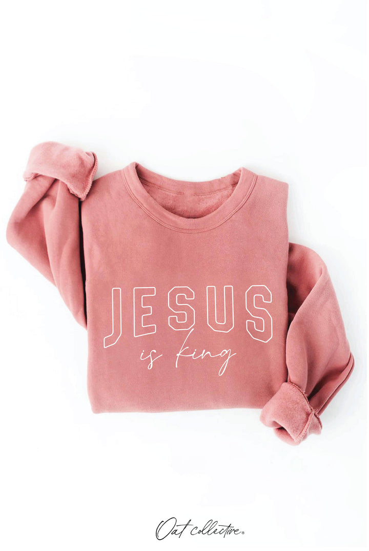 JESUS IS KING Graphic Sweatshirt - Relaxed Fit