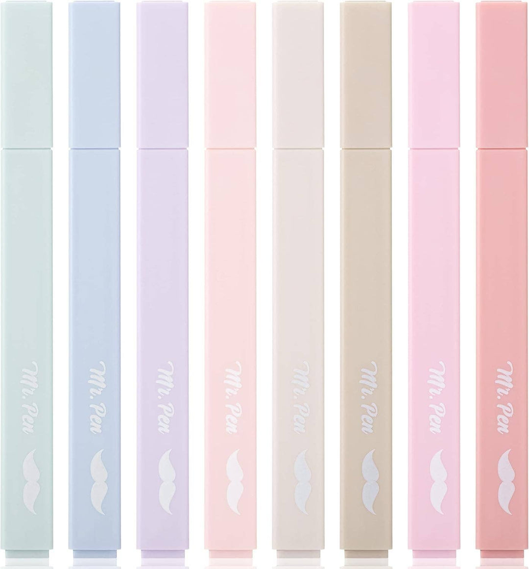 Mr. Pen - Aesthetic Highlighters, Pastel, 8 Pack