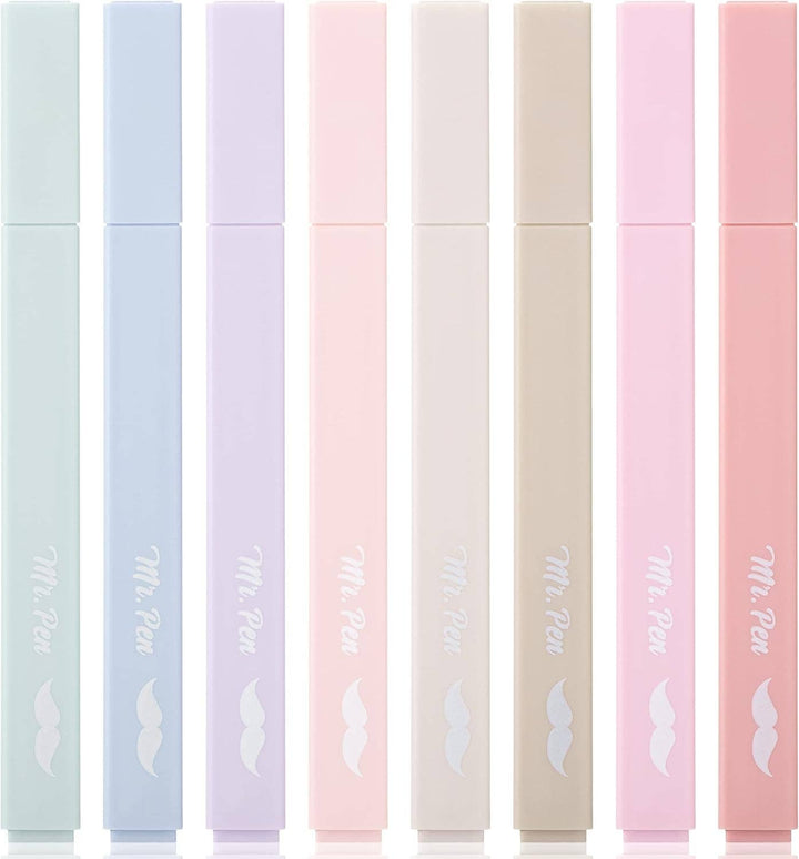 Mr. Pen - Aesthetic Highlighters, Pastel, 8 Pack