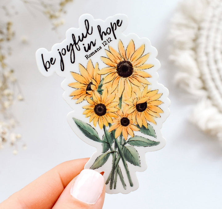 Be Joyful in Hope, Romans 12:12 Vinyl Sticker