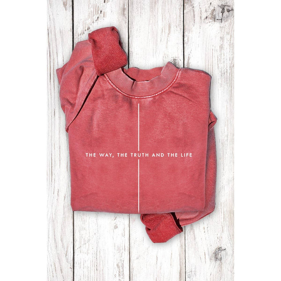 HRTandLUV - THE WAY THE TRUTH THE LIFE MINERAL GRAPHIC SWEATSHIRTS