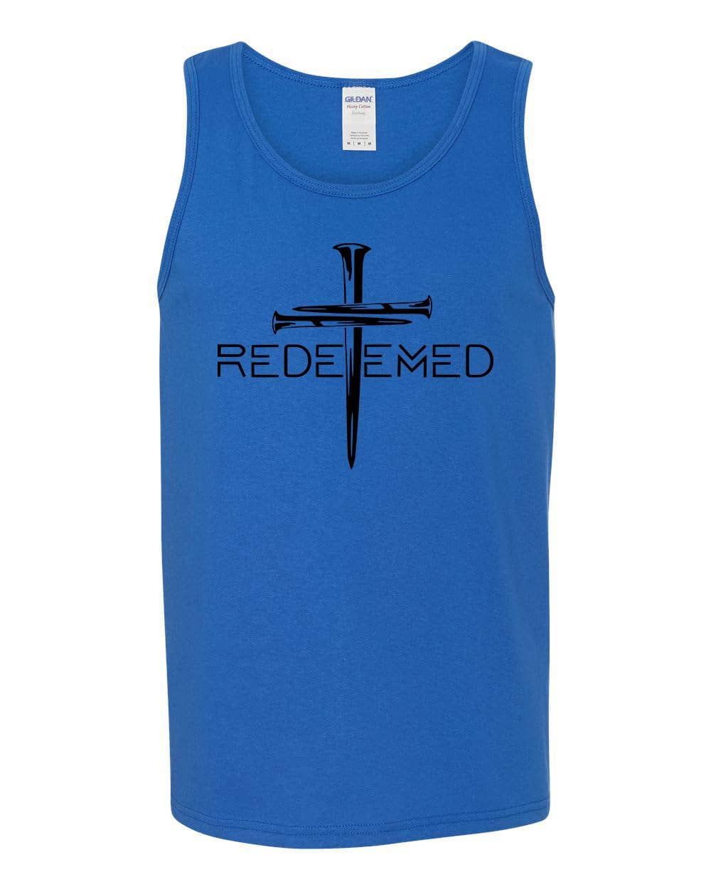 Redeemed Cross Nails Mens Christian Tank Top