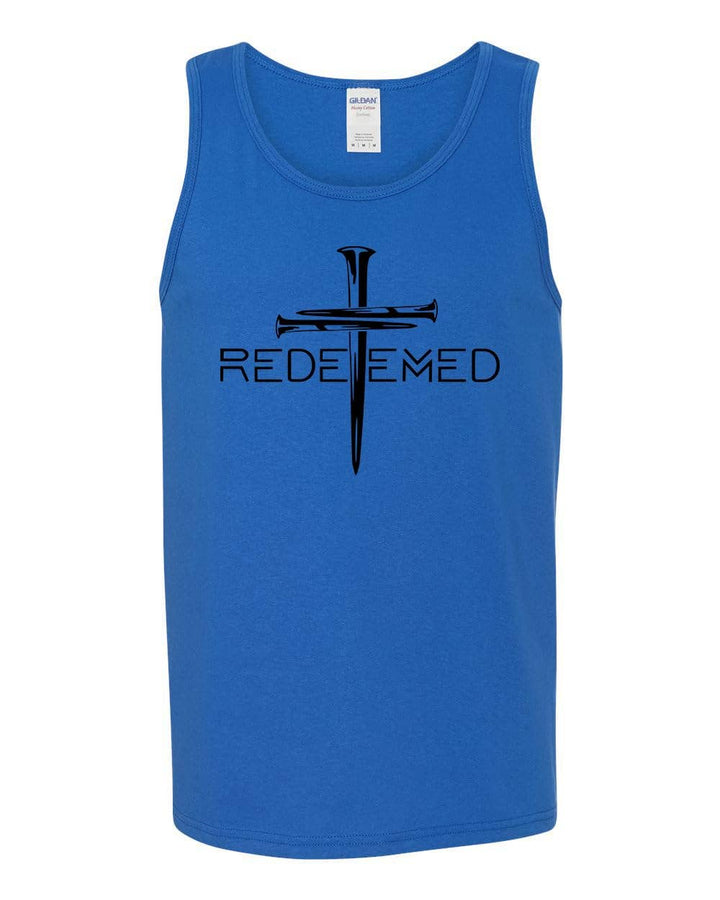 Redeemed Cross Nails Mens Christian Tank Top