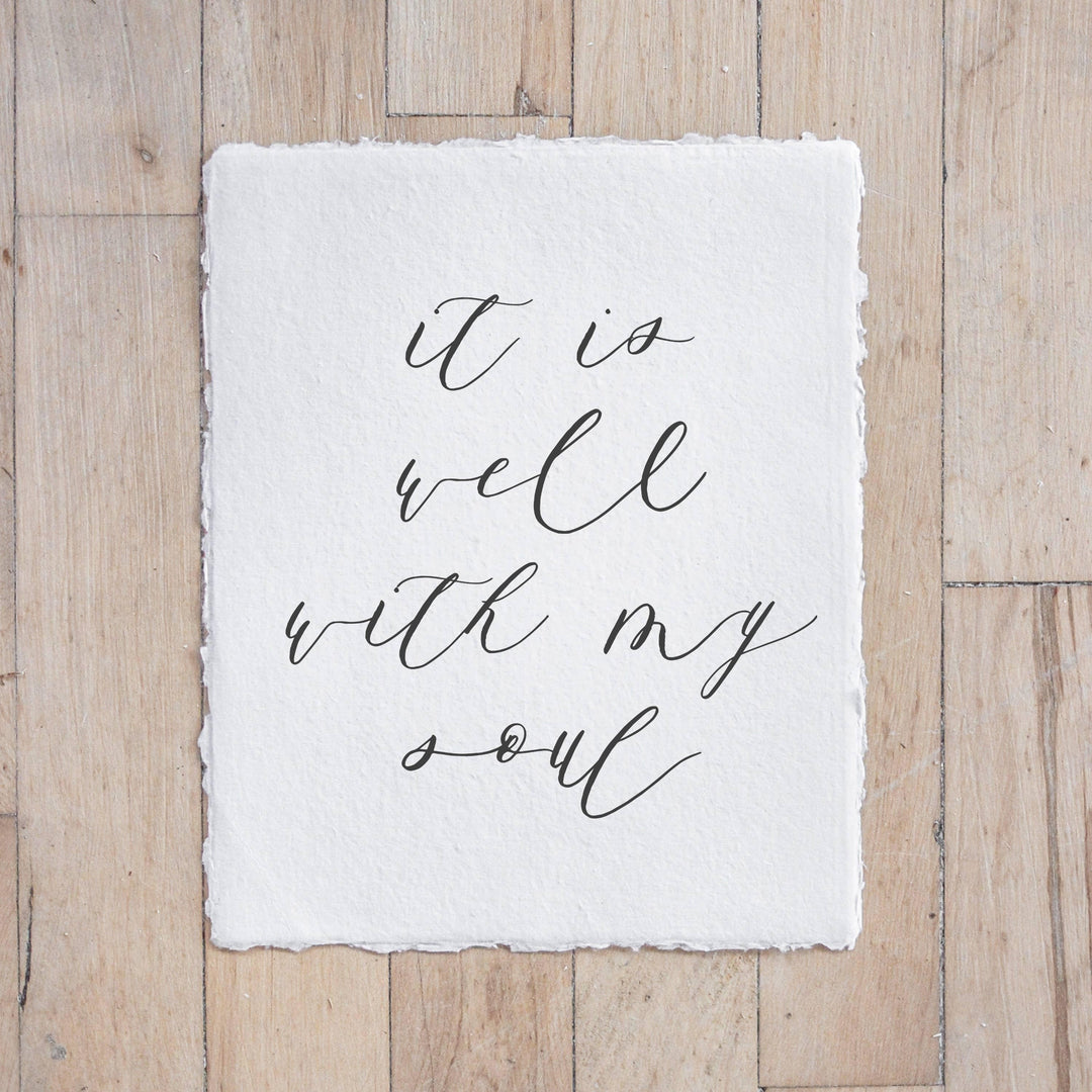 Glass Table Frames &amp; Cards - It is Well | Housewarming Gift