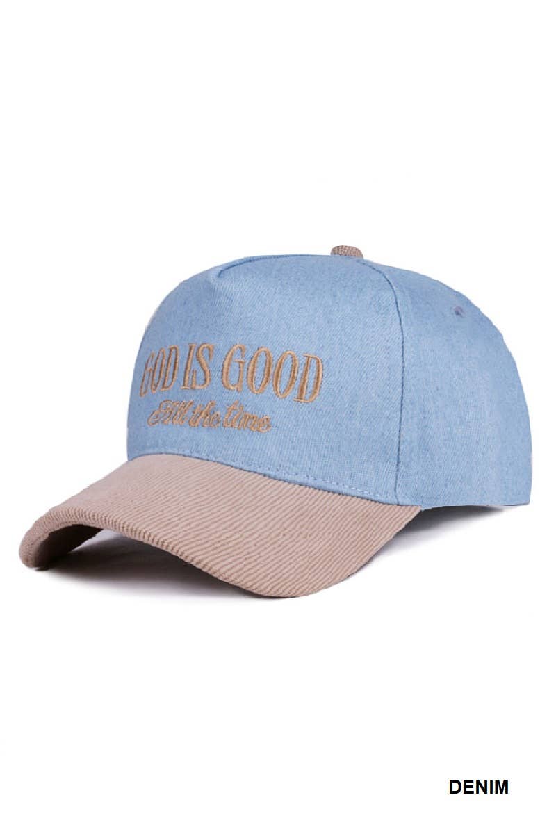 42POPS - `Jesus Lettering Two Tone Corduroy Cap
