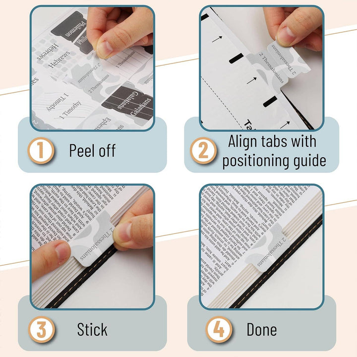 Mr. Pen - Gray Bible Tabs Laminated 75 Pack