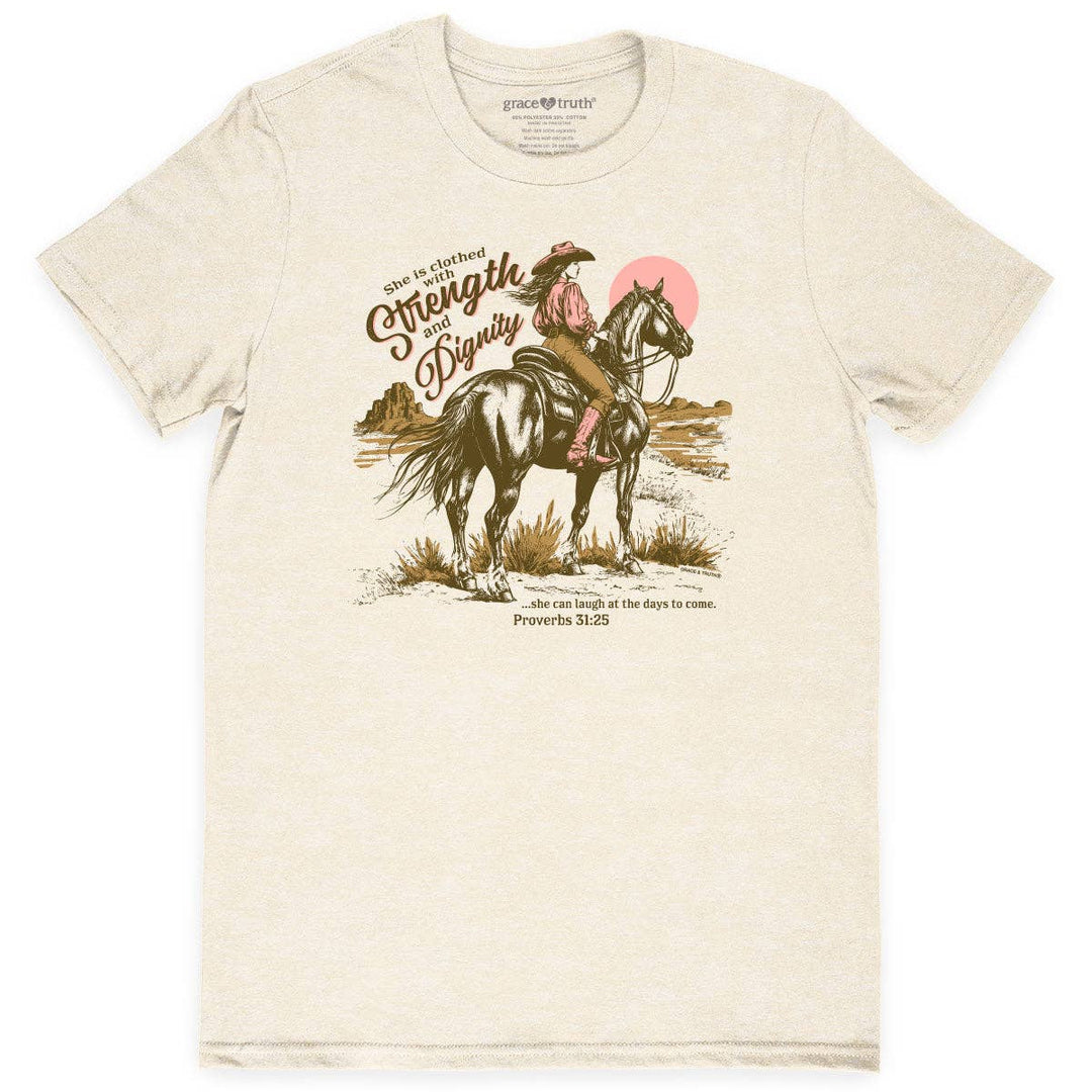 Kerusso - Grace &amp; truth Womens T-Shirt Cowgirl Strength