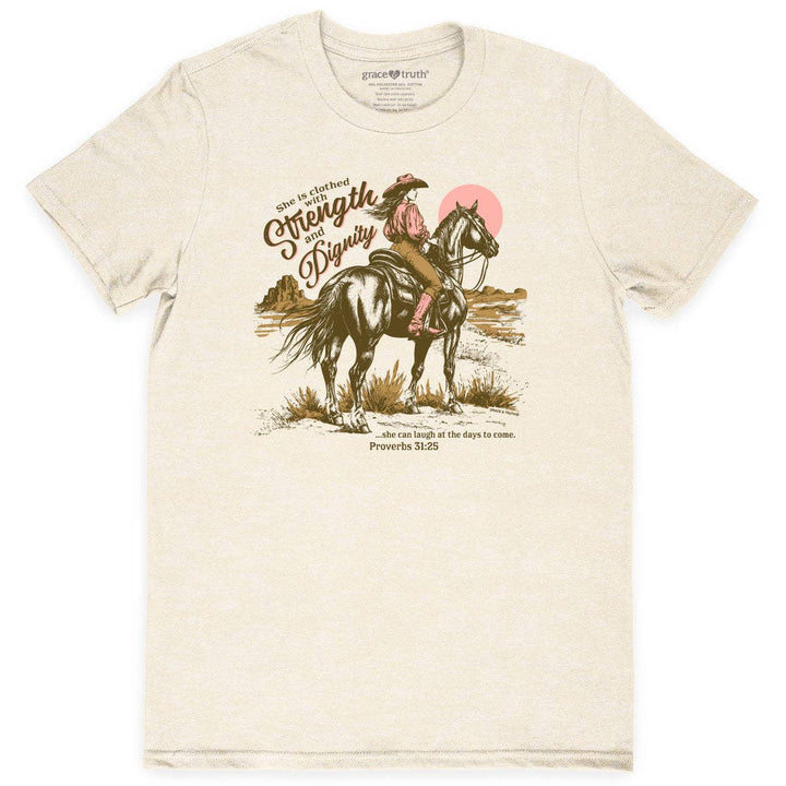 Kerusso - Grace &amp; truth Womens T-Shirt Cowgirl Strength