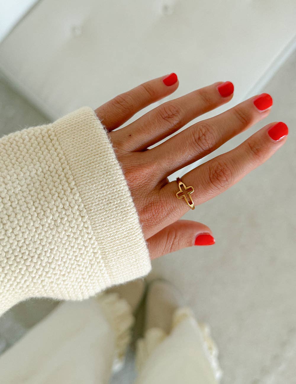 Elevated Faith - Open Cross Ring