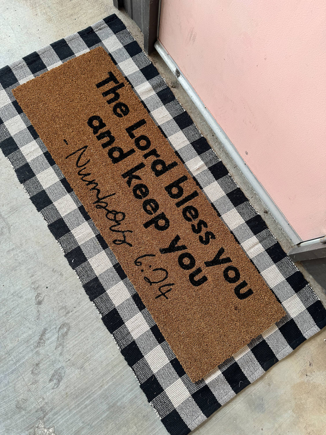 XL Doormat - Numbers 6:24 (New Length)