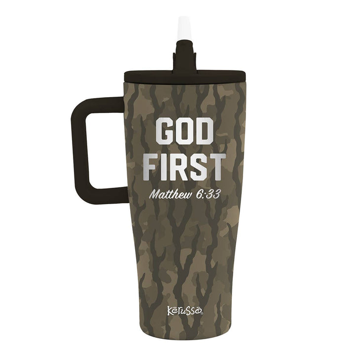 Kerusso - Kerusso 30 oz Stainless Steel Mug With Handle God First
