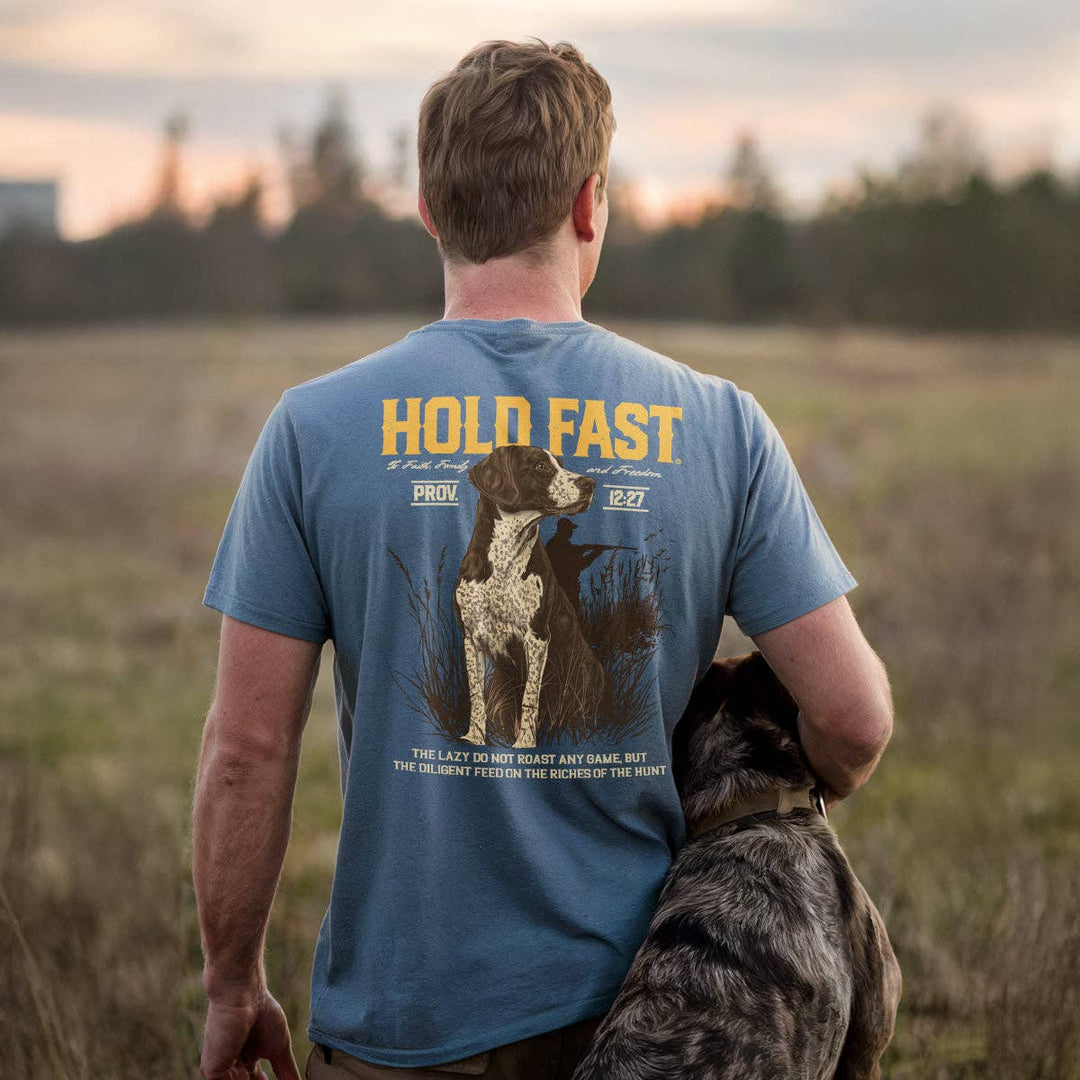 HOLD FAST Mens T-Shirt Hunting Dog