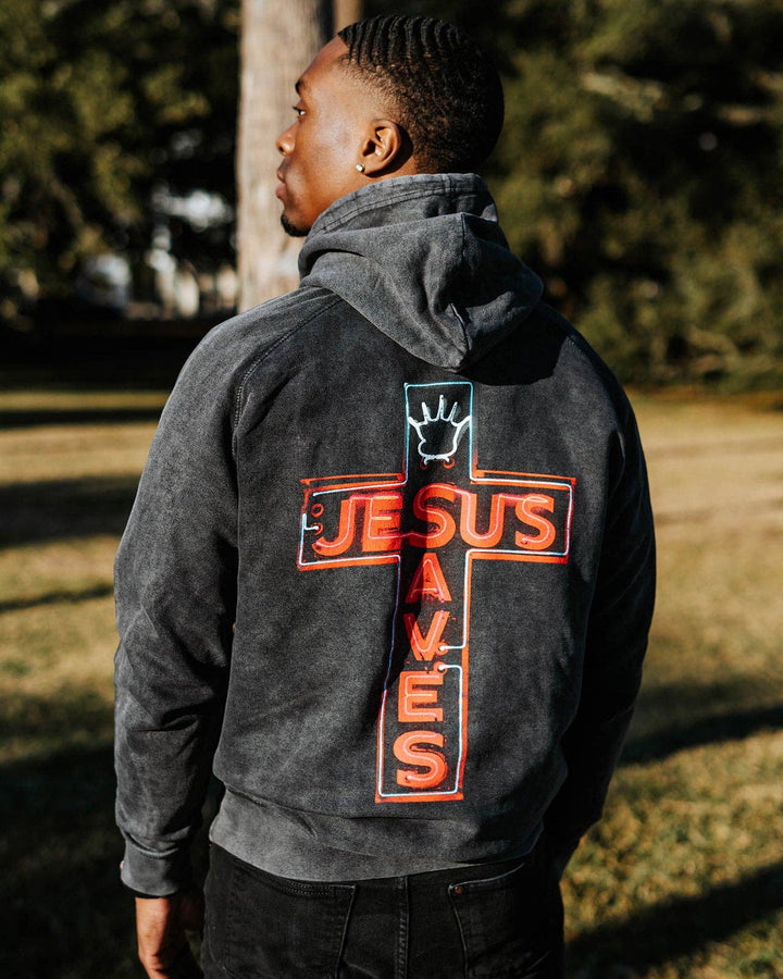 In God We Must - Jesus Saves Premium Hoodie