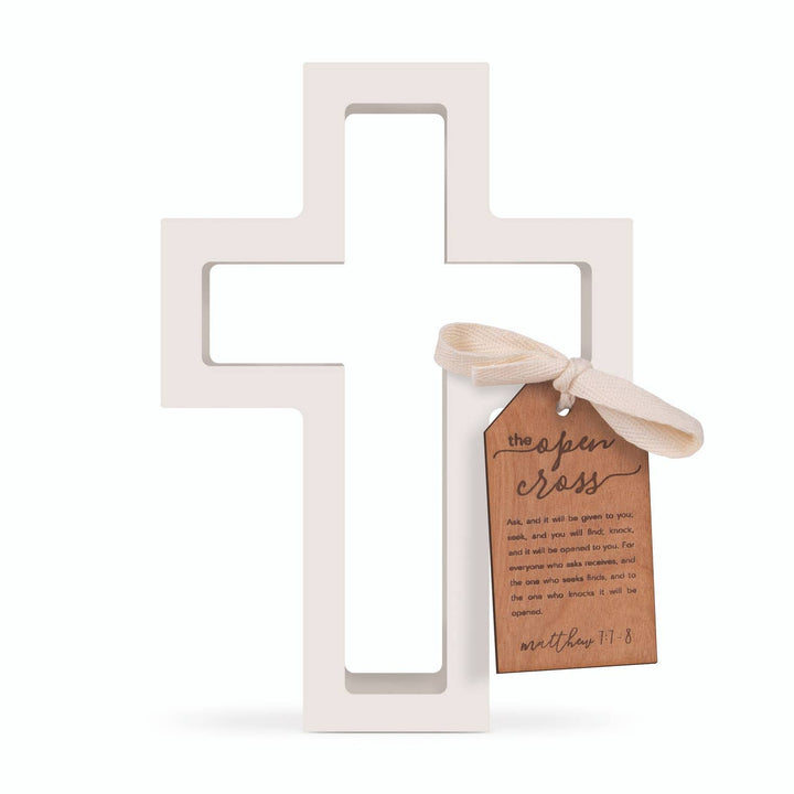 Faithworks by Creative Brands - The Open Cross Collection - White Open Cross - 8"H