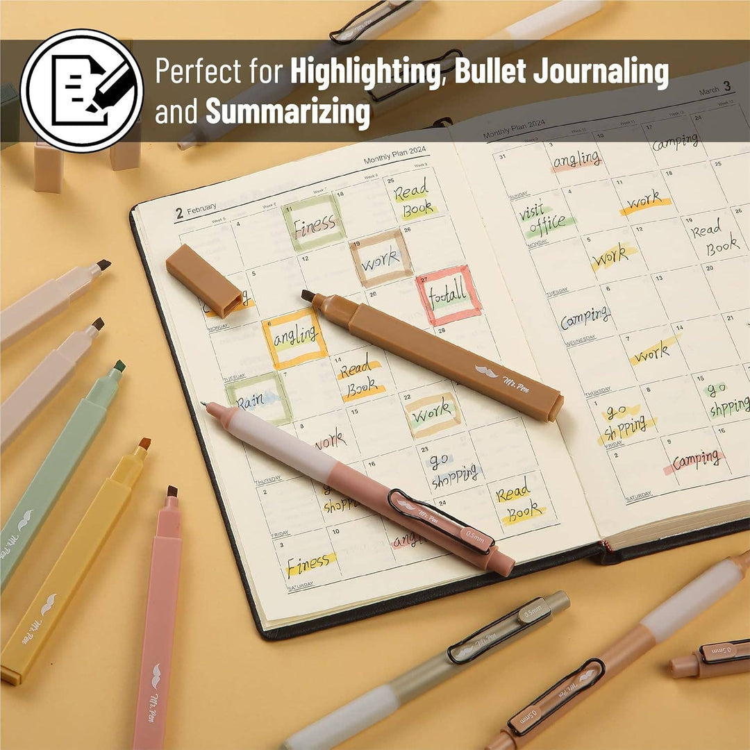 Mr. Pen - Bible Safe Aesthetic Highlighters Set