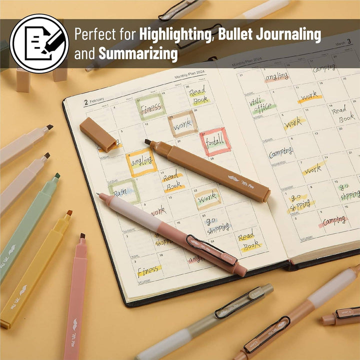 Mr. Pen - Bible Safe Aesthetic Highlighters Set