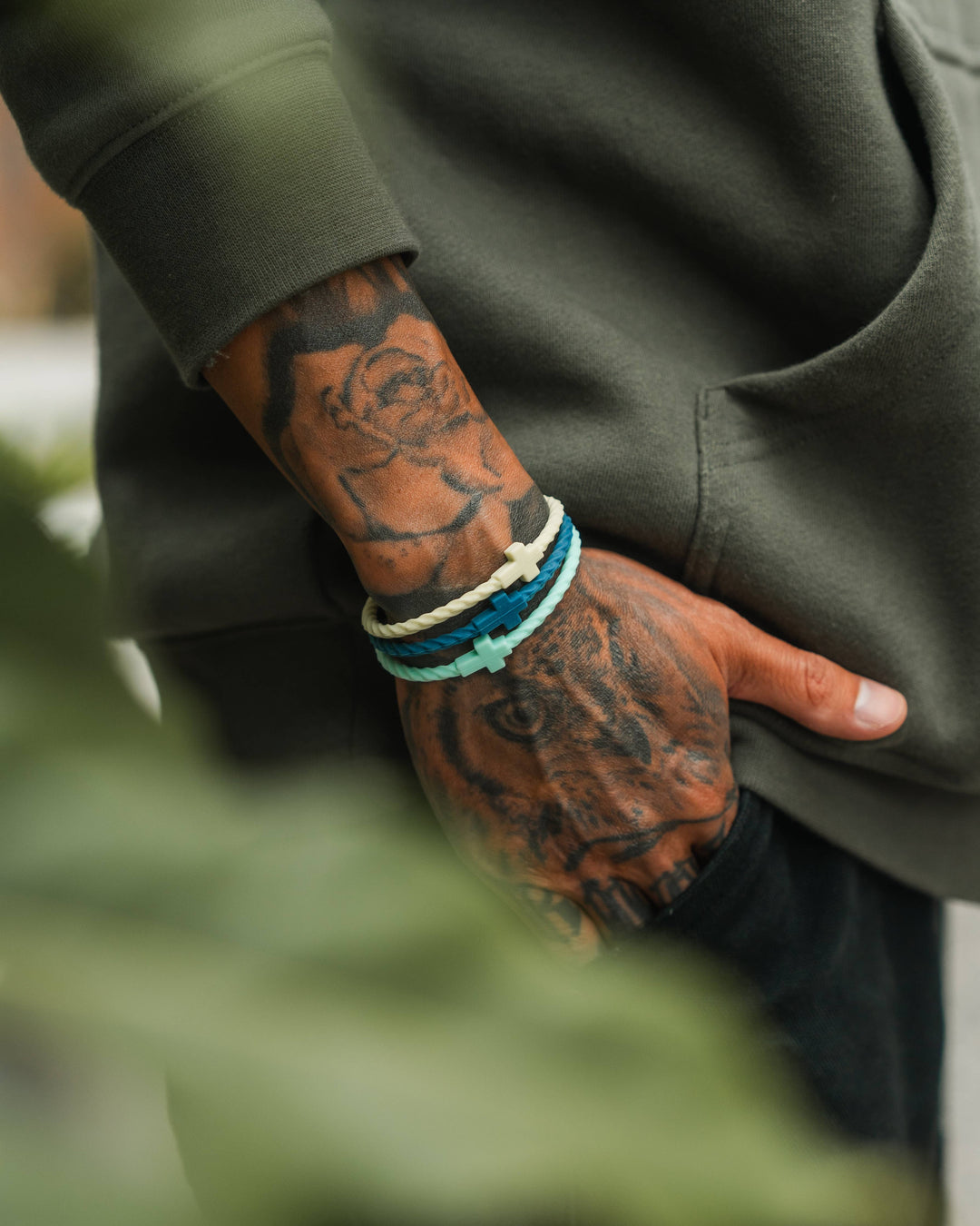 In God We Must - Infinity Cross Bracelets- Salt &amp; Surf