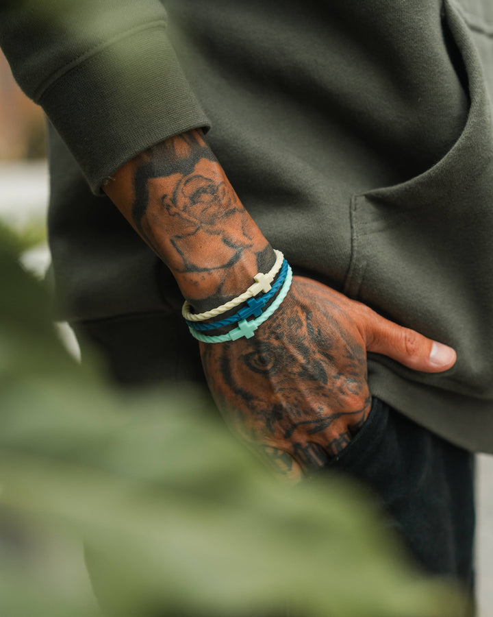 In God We Must - Infinity Cross Bracelets- Salt &amp; Surf